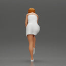 Woman in white towel lifting leg while putting on red underwear - Only-Games