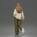Relaxed Hand In Pocket Walker in Hoodie Pants and Sneakers