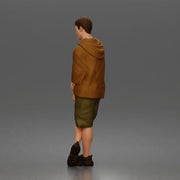 Man crosses arms wearing hoodie shorts sneakers relaxed - Only-Games