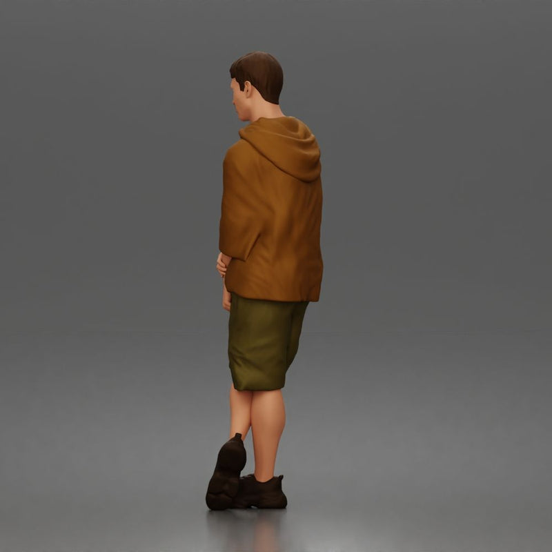 Man crosses arms wearing hoodie shorts sneakers relaxed - Only-Games