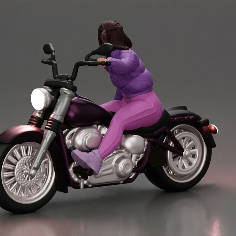girl rides with purpose power and grace holding her helmet with steady pride - Only-Games