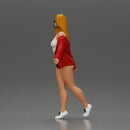 Girl lets her red jacket slip embracing freedom rhythm grace and herself fully - Only-Games