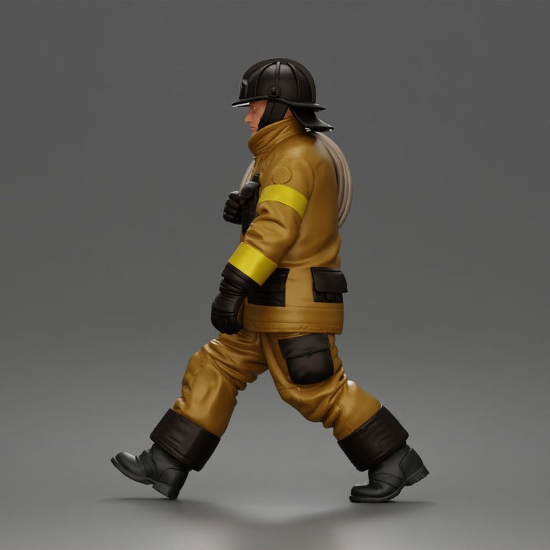 Firefighter walking