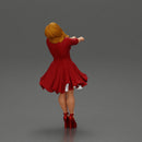 Girl in dress leaning back holding hands enjoying a playful dance moment - Only-Games