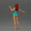 woman wearing a wet shirt moving gracefully with her arms in motion - Only-Games