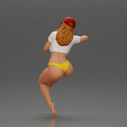 Sexy girl in cap thinking and playfully posing - Only-Games