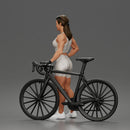 Confident Cyclist Standing with bicycle