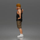 Relaxed tank and shorts smoking moment with urban cool - Only-Games