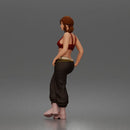 Woman Streetwear Outfit Crop Bralette Low Rise Baggy Pants Chain Belt Boots