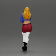 Troubled Woman in Stylish Outfit Holding Head in Deep Thought - Only-Games