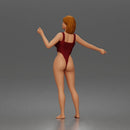 Confident Woman Posing Gracefully in Elegant One-Piece Bodysuit Outfit