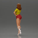 Confident and Stylish Woman in Chic Summer Outfit Posing Playfully - Only-Games