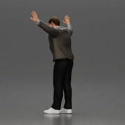 Man in Stylish Jacket and Sneakers Leaning Against the Wall - Only-Games
