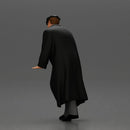 Man in black coat wearing flat cap standing with serious expression - Only-Games