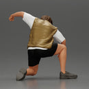 Man Confronting Opponent in Intense Struggle on the Street, Preparing for Victory - Only-Games