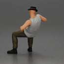 Man in hat smoking pipe leaning back with cool style - Only-Games