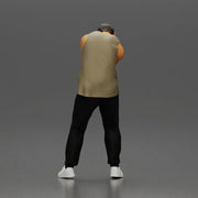 Man in Casual Outfit Defending Against Attack in Intense Fight - Only-Games