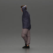 Fashion model posing casually in open shirt cargo pants relaxed stance - Only-Games