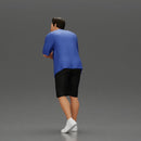 Stylish man leans casually with cool energy in relaxed summer outfit stance - Only-Games