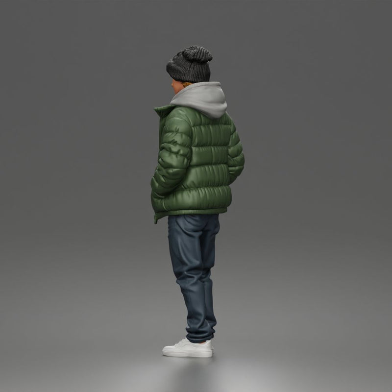 Teen in Winter Clothes