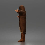 Desert Wanderer Guide Character in Hooded Robe and Masked Outfit - Only-Games