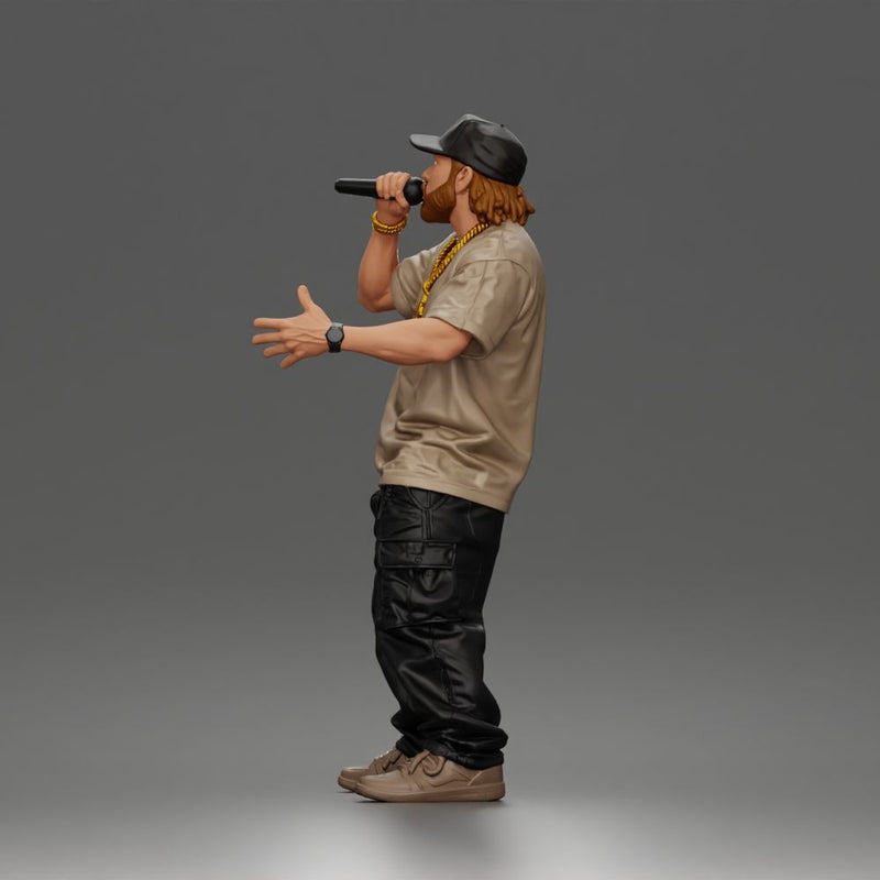 Rapper with microphone