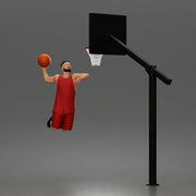 Basketball player soaring through air for powerful onehanded slam dunk - Only-Games