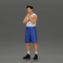 Thoughtful man stands in athletic gear pondering ideas with calm steady focus - Only-Games