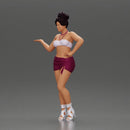 Woman striking a playful pose with one hand lifted - Only-Games