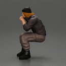 Gangster sitting in thought dressed casually with a beanie and jacket - Only-Games