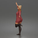 Woman Dancing Wearing Dress Hat Long Sleeves With Raised Arms Pose