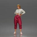 Woman Posing Casual Streetwear Outfit Cropped Sweatshirt Drop Crotch Jogger Pants Chunky Sneakers