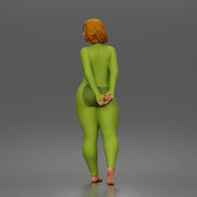 Woman walks away glancing back wearing romper pajama - Only-Games