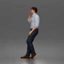 man smoking wearing sunglasses collared shirt trousers leather shoes
