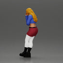 Troubled Woman in Stylish Outfit Holding Head in Deep Thought - Only-Games