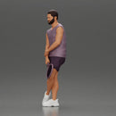 Casual Tennis Player Posing with Racket in Sporty Outfit - Only-Games