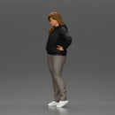 Casual girl with hoodie and sweatpants, striking a confident pose - Only-Games