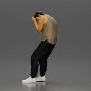 Man in Casual Outfit Defending Against Attack in Intense Fight - Only-Games