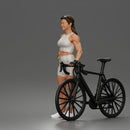 Confident Cyclist Standing with bicycle