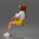 Relaxed Morning Drinker Sitting Casually in Comfy Outfit and Sneakers