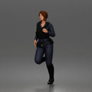 Running Law Enforcement Officer with Tactical Vest and Boots