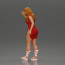 Graceful woman waving with elegance and a warm expression - Only-Games