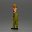 Urban dancer showcasing attitude in red tube top cargo pants pose - Only-Games