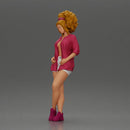 Stylish woman posing confidently with voluminous hair and trendy outfit - Only-Games