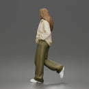 Relaxed Hand In Pocket Walker in Hoodie Pants and Sneakers