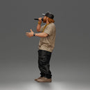 Rapper with microphone