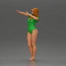 Woman in Green Swimsuit Taking a Selfie with Peace - Only-Games