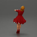 Girl in dress leaning back holding hands enjoying a playful dance moment - Only-Games