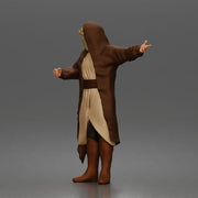 Desert Wanderer Guide Character in Hooded Robe and Masked Outfit - Only-Games