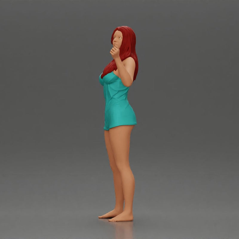 woman wearing a wet shirt moving gracefully with her arms in motion - Only-Games